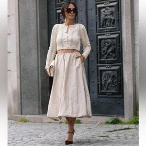 ZARA BALLOON MIDI SKIRT